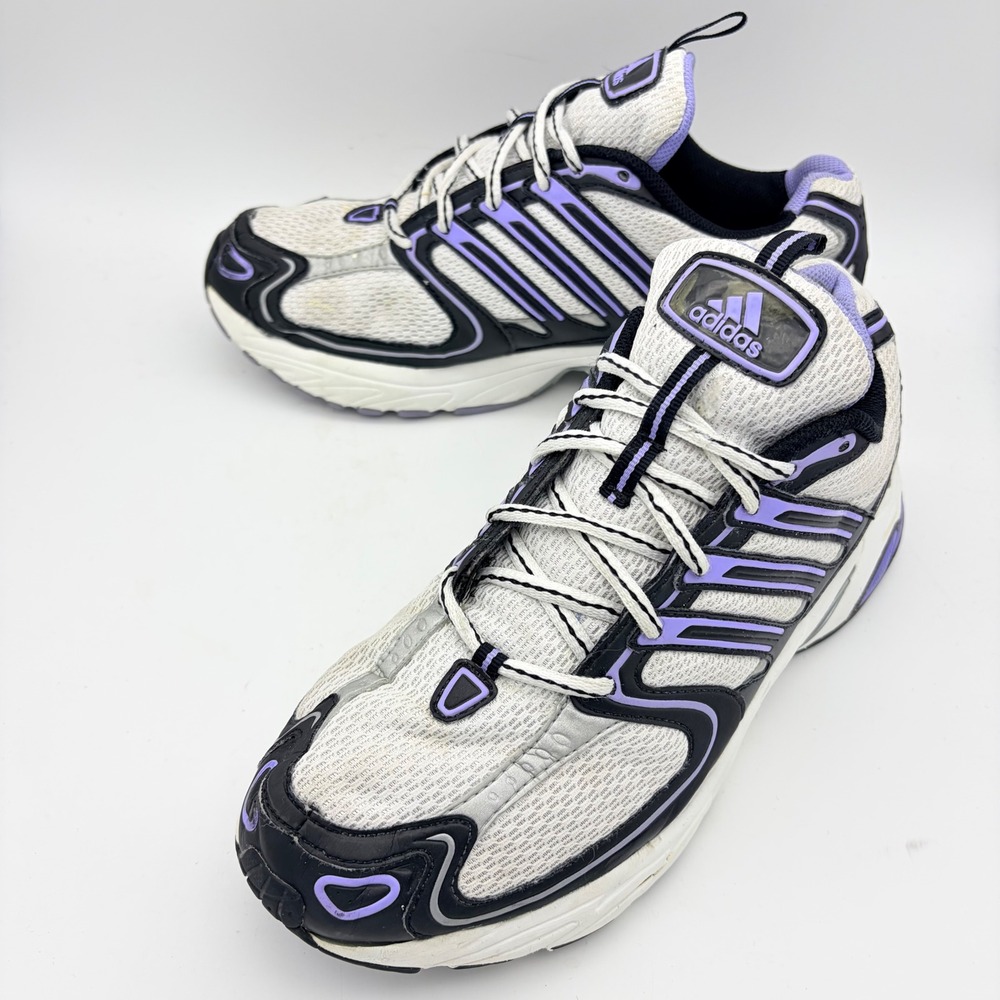 Adidas Supernova Running Shoes White Purple Black Womens 9 Retro Y2K 2000s Dad
